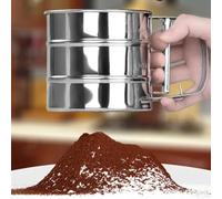 Tamis à Farine 10cm Passe-Vite Pâtisserie Tamis à Farine 10cm | Maille fine uniforme, tamisage rapide, pour idéal farine sucre, acier inoxydable , pour facile à nettoyer
