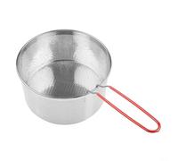 Tamis à pâtes en acier inoxydable 18 cm pour casseroles (05) | Acier inoxydable robuste, maille durable, argent pour l'aspect, passe au lave-vaisselle sur le dessus