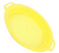 Tamis à Sable à Mailles Portable 1 Set en Plastique Jaune | Filtre à Maille Fine, Poignée Antidérapante, Paroi Lisse, pour Sable et Paillettes en Sortie Terrain