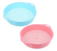 Tamis à Sol Carré en PP 3mm, Lot de 2 pour Jardinage | Maille Fine pour Sable et Terre, Retire les Pierres, Format Léger à Emporter, Usage Jardin et Bac à Sable