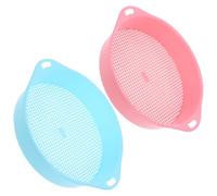Tamis à Terreau 3mm en PP, Lot de 2, pour Jardinage | Mailles Carrées, Filtrage des Pierres, Portable, Usage Plage, Adapté aux Petits Morceaux D’or