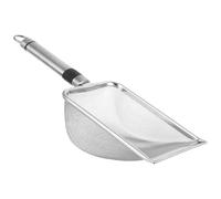 Tamis à Terreau avec Pelle, Maille 4mm, Acier Inoxydable Argenté | Tamisage du Sable, Compost et Sol de Jardinière, Poignée Ergonomique, Rinçage Facile, Rangement Pratique au Balcon