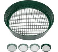 Tamis de jardin disponible en différentes mailles, tamis rond de 33 cm de diamètre, tamis de fond pour semences, terre, compost, cailloux, mauvaises herbes, gravier, empilable, très robuste, résistant