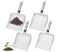 Tamis de jardin - Lot de 4 tamis - Acier inoxydable - Avec poignée - Pour terreau/compost/sable - Mailles 2/2,8/3,8/5 mm
