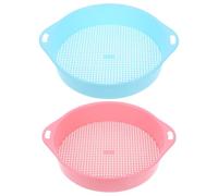 Tamis de Jardinage Manuel 2 Pièces en PP, Trous 3mm pour Sable et Terre | Retient les Pierres, Usage Jardinage et Bac à Sable, Lot de 2, Format Portable