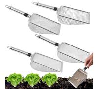 Tamis de sol - Pelle à tamis en acier inoxydable - Tamis de sol et siphon de compost - Pour pelouse, arrière-cour, cour, pots de fleurs, terreau, sable, pierre et gravier