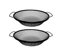 Tamis de sol rond en métal de 30 cm avec poignées latérales pour mélange de terre et tamisage du compost, séparateur de saleté, nettoyant pour plantation