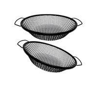 Tamis de sol rond en métal de 30 cm avec poignées latérales pour mélange de terre et tamisage du compost, séparateur de saleté, nettoyant pour plantation