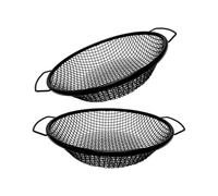 Tamis de sol rond en métal de 30 cm avec poignées latérales pour mélange de terre et tamisage du compost, séparateur de saleté, nettoyant pour plantation