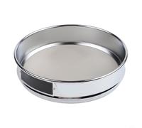 Tamis de test en acier inoxydable de 20 cm, maille 304 pour criblage d'échantillons de laboratoire, cadre chromé, maille 4-600 pour filtration du sol, du sable, des médicaments (300 mailles)