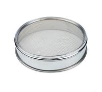 Tamis de test rond en acier inoxydable de 20 cm pour grillage, frêne, plastique, bord lisse, maille 4-600 (10 mailles)