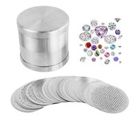 Tamis de tri de perles 48 mm en acier inoxydable - Outil fabrication bijoux à mailles fines pour le tri des diamants et le dimensionnement des pierres