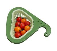Tamis d'évier d'angle - ABS 23,9x24,5x10cm | Panier de vidange avec base pivotante, collecteur de déchets alimentaires, rangement sans perçage, porte-fruits de légumes | Cuisine, salle de bain