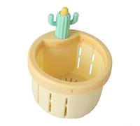 Tamis d'évier de cuisine avec vidange automatique, panier à déchets pressés pour un drainage rapide, filtre anti-obstruction en plastique pour cuisine, 8,5 x 7,8 cm, vert (2)