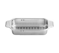 Tamis d'évier - Rinceur 35 x 24 cm, acier | Support de nettoyage rétractable, plateau de drainage polyvalent, support de préparation des aliments durable et robuste pour le séchage culinaire, plan de