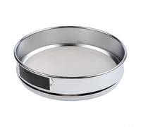 Tamis d'inspection robuste de 20 cm avec cadre double couche et maille fine de 4 à 600 degrés pour les aliments pharmaceutiques et les tâches de tri des cendres métalliques (50 mailles)