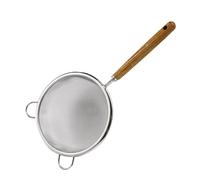 Tamis Métallique - Tamis De Quinoa Extra Fin - Passoire À Mailles Fines - Colonie En Acier Inoxydable À Double Oreille Avec Poignée En Bois - Farine De Cuisine Tamîs Pour Cuisiner Des Pâtes À Pâtes Al