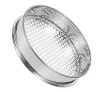 Tamis Rond de Jardin en Acier Inoxydable 20cm pour Tri | Bords Lisses sans Bavure, Tri Multifonctionnel, pour Pierres et Terre, Argenté