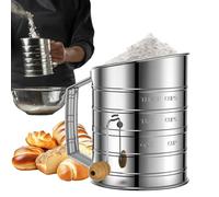 Tamiseur à farine en acier ydable Outil De Cuisine À Tamiser En Acier | Tamis à farine à manivelle Shaker Sucre Glace, Gâteaux, Pâtisseries,