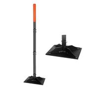 Tamper de jardin en acier avec poignée de 114,3 cm, outil de tamper 'sol à la main, compacteur durable, outil idéal pour niveler le 'sol' et l'allée