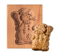 Tampon à biscuits en bois | 3D hérisson antiadhésif | Moule à biscuits gravé, pour sablés, collations, boulangerie, vacances de Noël et