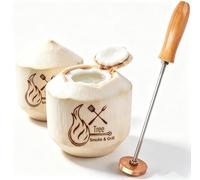 Tampon à brûler personnalisé pour mariage Noix de coco Ajouter votre texte | Fer de marque en métal avec logo personnalisé pour brûler le bois, le cuir, les aliments et la viande