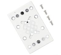 Tampon abrasif 130 x 80 mm avec 12 trous, tampon de support de rechange en mousse PU pour RTS 400 REQ et pour ponceuse excentrique rs 400, blanc/noir
