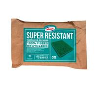 Tampon abrasif à récurer écologique Nicols - Lot de 3