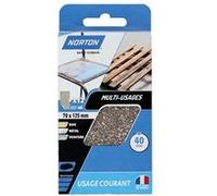 Tampon abrasif NORTON Multi-Use 70 x 125 mm grain 40 No-Fil lot 12