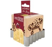 ScrapCooking Kit tampon à biscuits Motif Sorcier – Bois 5 faces avec découpoir inox