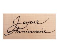 Tampon bois - ARTEMIO - Joyeux Anniversaire - 2 5 x 7 cm - Multicolore - Mixte