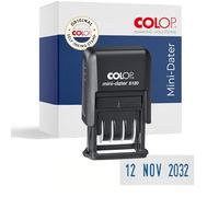 Tampon dateur COLOP S120 Mini Dateur | Bleu | 22 x 4 mm | Auto-encreur, Encreur intégré bleu, Tampon de bureau, Fournitures de bureau