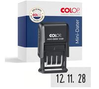 Tampon dateur COLOP S120/SD | Date courte | Noir | 22x4 mm | Tampon auto-encreur avec date courte. Encre noire intégrée, empreinte 22x4 mm. Idéal pour les fournitures de bureau.