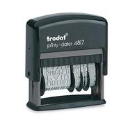 Tampon dateur Trodat 4817A - Noir - Date 3 8 mm + 12 formules