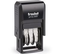 Tampon dateur Trodat Printy 4850L8 SAISI LE - Encrage automatique rechargeable - Encre de couleur bleu et rouge - Empreinte nette - Format de l’impression 25 x 11 mm