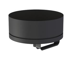 Tampon de bas de conduit isolé - double paroi - Jeremias DW-BLACK 50 150 mm