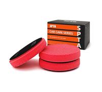 Tampon de finition ultra-fin rouge T10 Polissage Pad, SPTA 3 Pièces 125mm Éponge de Polissage Kit de Polissage pour Voiture Polisseur Tampon Pad/pour RO/DA Double Action polisseuse Polissage