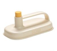 Tampon de nettoyage avec élément de nettoyage non tissé et poignée fixe pour gérer le film de graisse sur les dosserets, les bases de robinet et les niches de douche