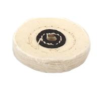Tampon de polissage de bi-joux Roue de polissage en fibre roue ronde nylon, outil forme, meulage, for meuleuse 1 pièce(Creamy white)