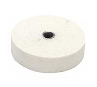 Tampon de polissage de bi-joux Roue de polissage en fibre roue ronde nylon, outil forme, meulage, for meuleuse 1 pièce(White)
