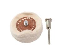 Tampon de polissage de bi-joux Roue de polissage meuleuse d'établi, tête brosse roue en tissu polonais, diamètre tige 3mm, tampon Type T 1 pièce(White)