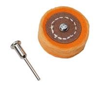 Tampon de polissage de bi-joux Roue de polissage meuleuse d'établi, tête brosse roue en tissu polonais, diamètre tige 3mm, tampon Type T 1 pièce(Yellow)