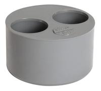 Tampon de réduction double NICOLL - Ø100/40-40 mm - PVC lisse - T44