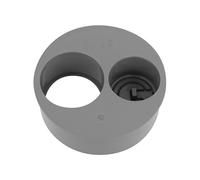 Tampon de réduction PVC double NF mâle/femelle 100x50x40mm à coller gris Fitt