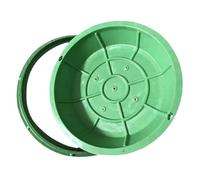 Tampon De Regard Resine Encastrable Trafic Pieton Couvercle De Regard De Visite Rond Invisible Pour Pelouse Jardin Fosse Septique Trappe D Acces Enterre Cadre Et Couvercle(Dia 60cm/23.6in/1.9ft)
