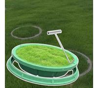 Tampon De Regard Resine Encastrable Trafic Pieton Couvercle De Regard De Visite Rond Invisible Pour Pelouse Jardin Fosse Septique Trappe D Acces Enterre Cadre Et Couvercle(Dia 40cm/15.7in/1.3ft)