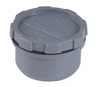 TAMPON DE VISITE MALE FEMELLE 32 40 50 PVC GRIS BOUCHON EVIER PLOMBERIE VASQUE EVACUTATION EAUX USEES MANCHON RACCORD (Diamètre 50mm)