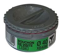 Tampon de visite PVC - mâle - D40 mm - gris