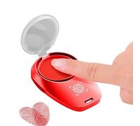 Tampon d'empreintes digitales sans encre, encre d'empreintes digitales, tampon d'empreintes digitales, tampon encreur imperméable avec cordon, encreur rouge professionnel, pour la sécurité du notaire