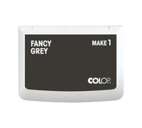 Tampon encreur COLOP MAKE 1 | Gris foncé/Noir (Fancy Grey) | 90 x 50 mm | Tampon encreur à base d'eau à séchage rapide pour tampons en bois et tampons créatifs | Bricolage et bureau